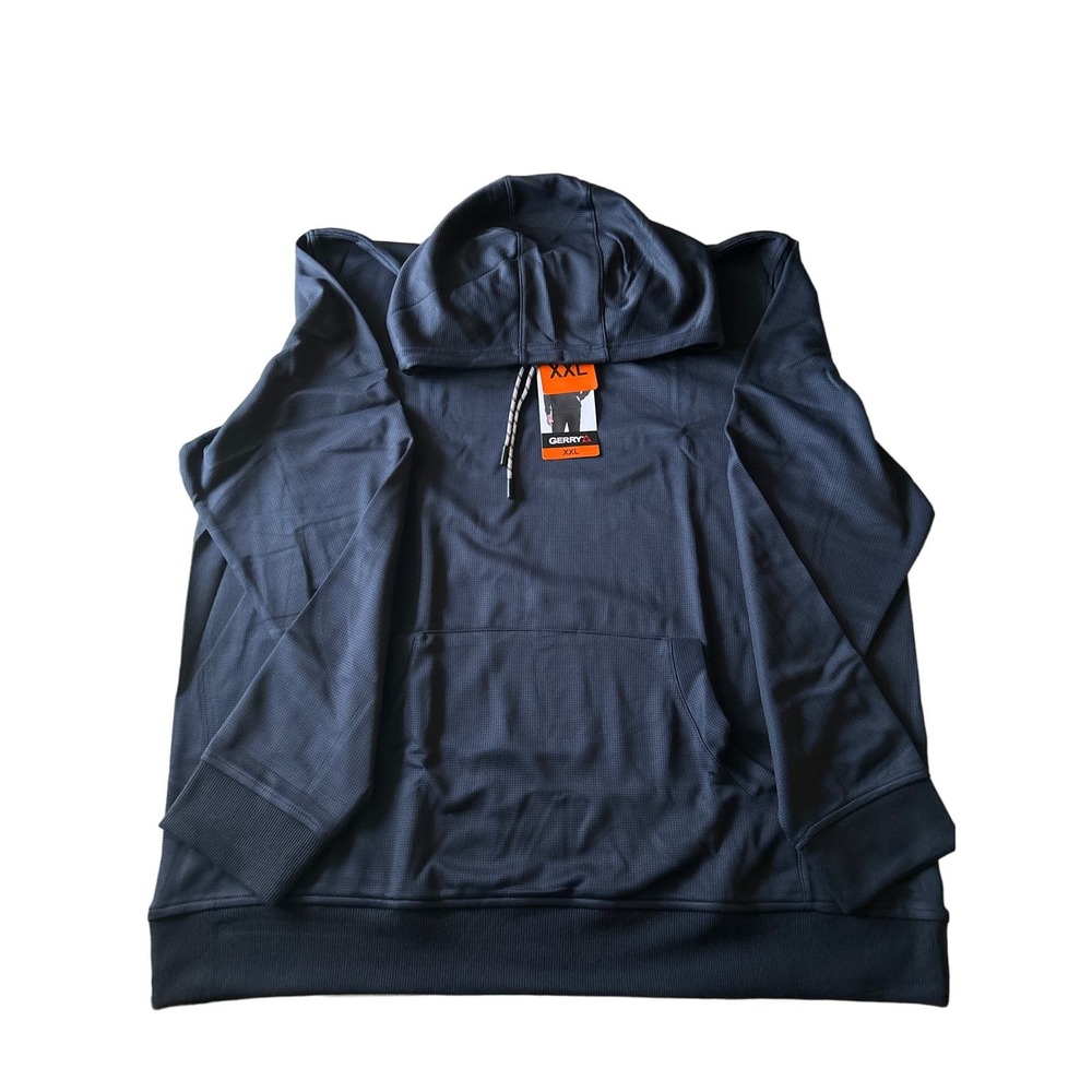 Gerry Mens Spring Pull Over Performance Blue Hoodie XXL - Picture 2 of 7